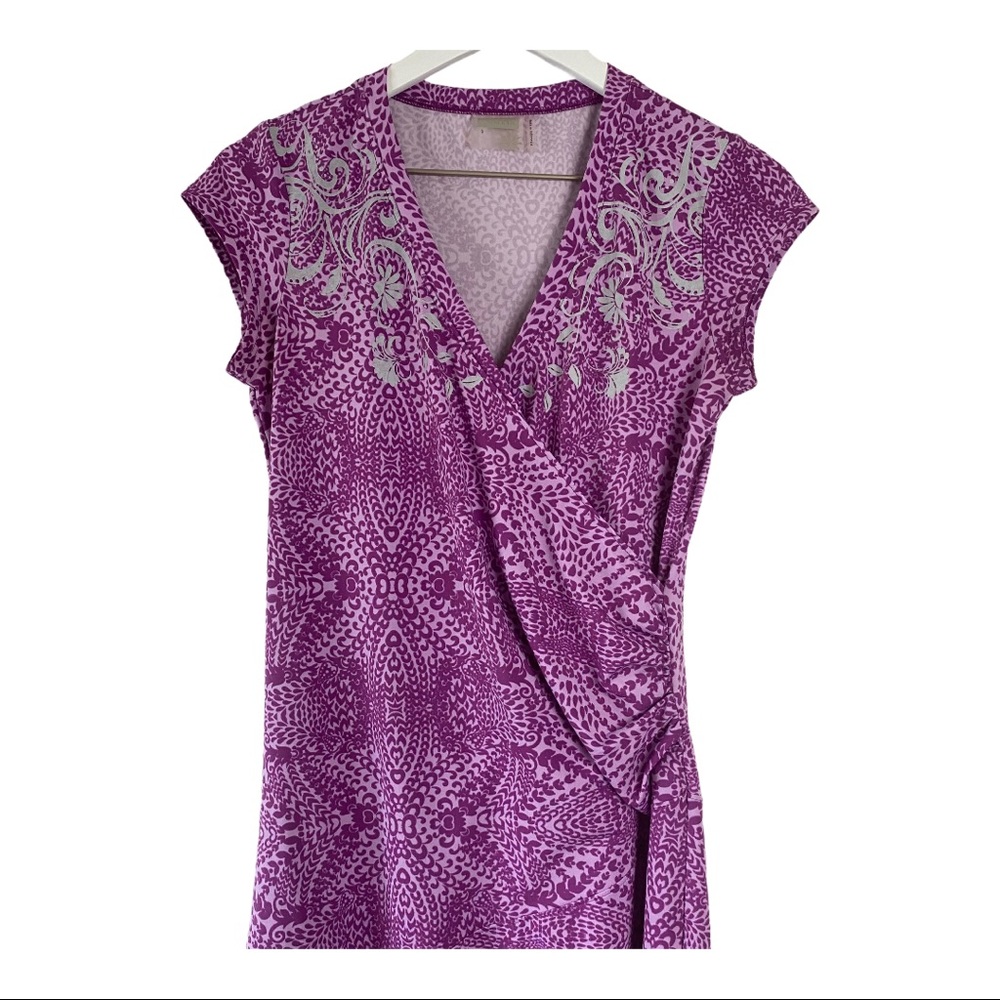Athleta Faux Wrap Casual Dress Sz S - Picture 3 of 10